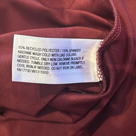 Women’s BodyCon Wild Fable Burgundy Liquid Bodysuit Ankle Length Size S NWT - Picture 9 of 13